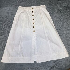 Universal Thread Women's L Linen Blend  Button-Down Skirt